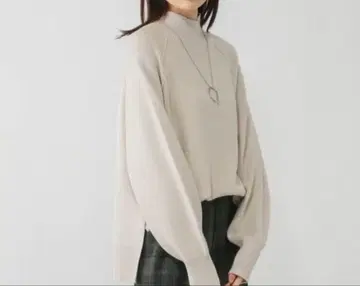 글로벌 워크 멜티 하이넥 아제 풀오버 펄 그레이지 L 사이즈