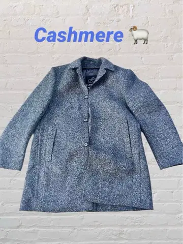 [새상품급] 캐시미어 그레이 체스터 코트 남성용 롱 코트 빅 사이즈