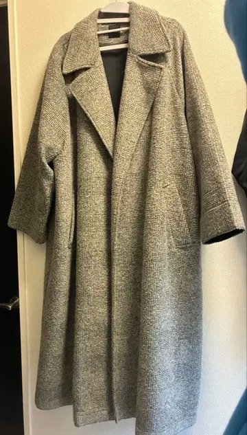 스픽 앤 스팬 롱 코트 그레이 체크