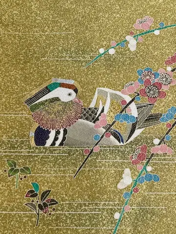 하네다 토키오 인간국보 일품 나고야 오비 금도금 미사용