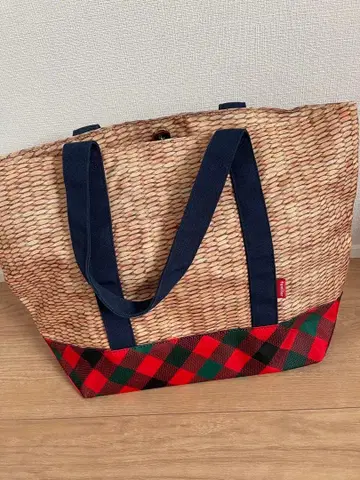 familiar 패밀리아 토트백 새상품급 바스켓 패턴 체크