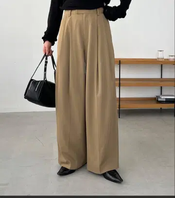 카프리슈 마쥬 깔끔한 슬랙스 와이드 팬츠 36