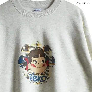 페코짱 트레이닝복 밀키 M 그레이 속기모 크리스마스 꽃무늬 체크