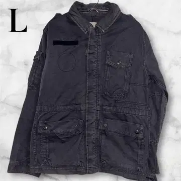 백 넘버 L 아우터 긴팔 그레이 밀리터리 자켓