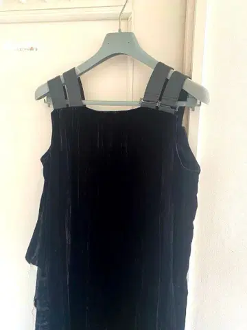 아키라 나카 AKIRA NAKA 벨로아 롱 원피스 벨트 숄더 38