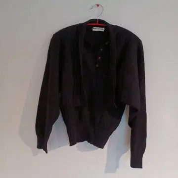 SONIA RYKIEL 블랙 버튼, 보우 리본 묶음 스웨터 긴팔