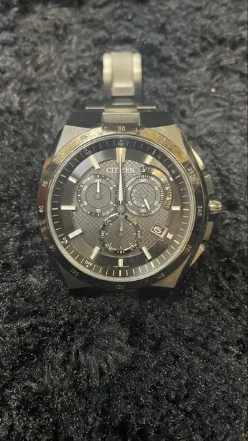 CITIZEN 아날로그 쿼츠 손목시계 블랙