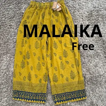 MALAIKA 인도 자수 올 패턴 에스닉 와이드 팬츠 F