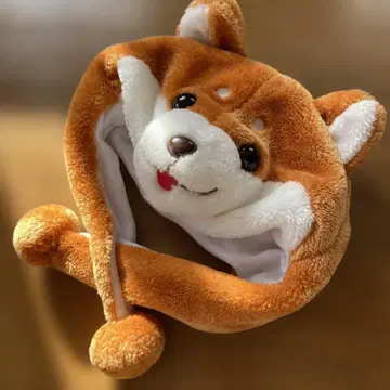 시바견 디자인 플리스 모자 폼폼이 포함