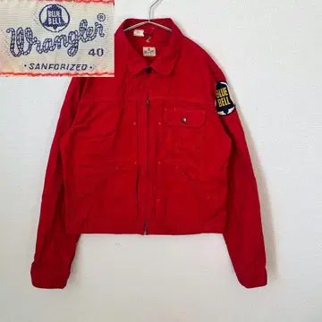 Wrangler 레드 자켓 40 블루종 자수 TALON