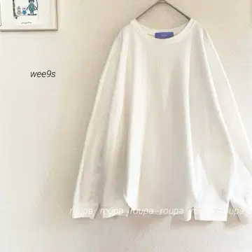 wee9s 오버 사이즈 비대칭 디자인 맨투맨 아이보리0215
