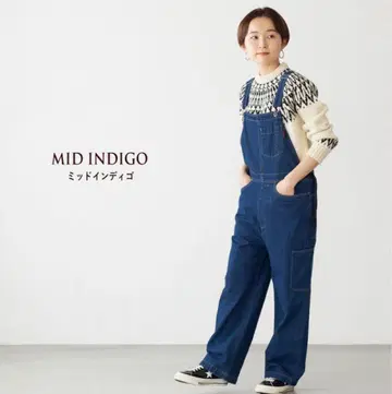 그라미치 미드 인디고 데님 오버롤
