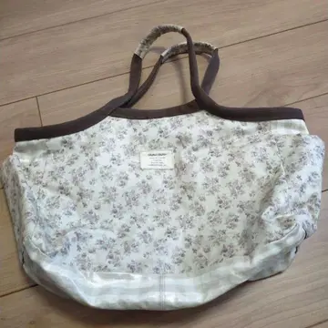 chouchou 꽃무늬 스트라이프 토트백