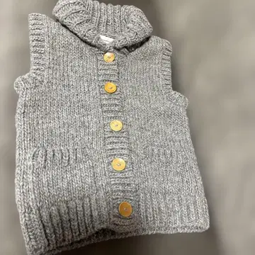 새상품급 PERU KNIT 그레이 니트 베스트 M