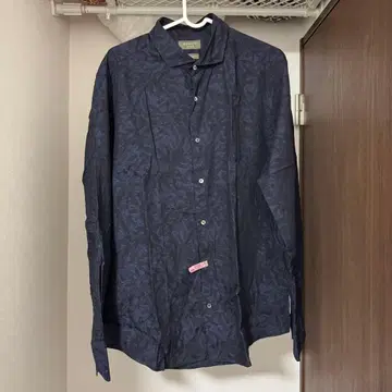 EPOCA uomo 다크 블루 패턴 긴팔 셔츠 ITL 50