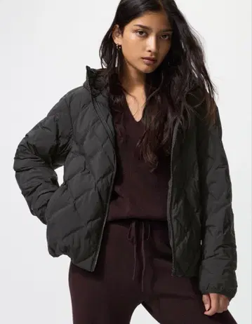 UNIQLO 퍼프 테크 후드티 여성용 S