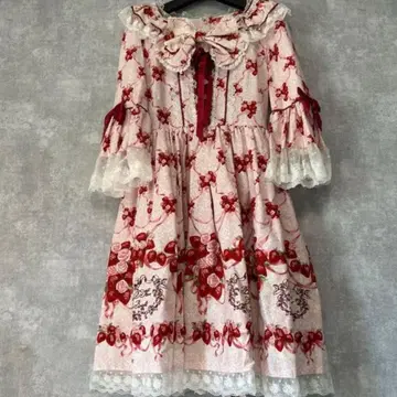 새상품 베이비더스타즈 샤인브라이트 스트로베리 부케 원피스 드레스