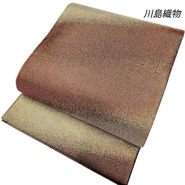 카와시마 직물 후쿠로 오비 금실 골드 그라데이션 #1472