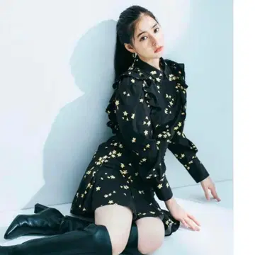 긴팔 snidel 스나이델 미니 원피스