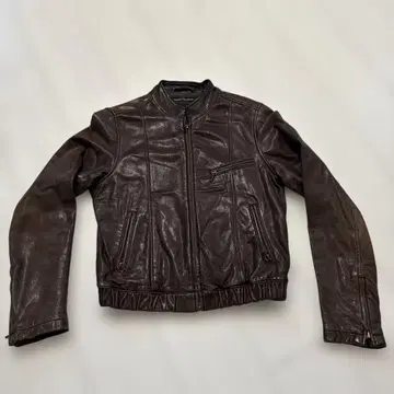 다크 브라운 싱글 라이더 자켓