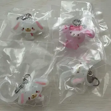 산리오 캐릭터즈 윳토 메지루시 액세서리 시로 우사 본봉봉 리본