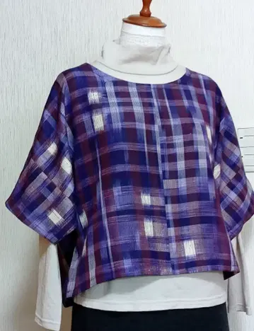 오시마 명주 숏 기장 풀오버 사이즈 freee