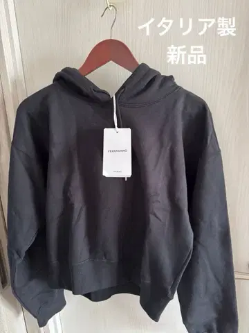 살바토레 페라가모 코튼 후디 블랙/레드