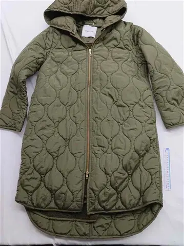 엠마 테일러 퀼팅 롱 코트 카키 계열 36 여성용