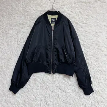 [ ZARA ] 자라 MA-1 자켓 숏 기장 블루종 블랙