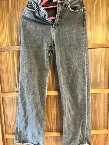 MOUSSY 블랙 스트레이트 데님