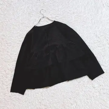 [ OPAQUE.CLIP ] 티어드 가디건 ( M ) 노카라 블랙