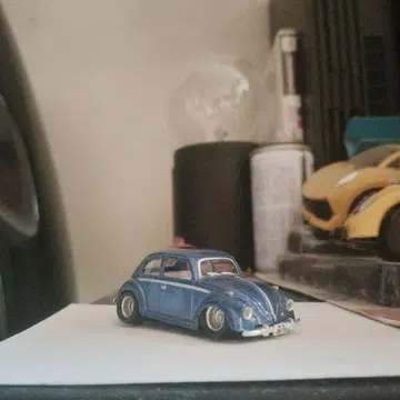 커스텀 파랑 비틀 미니카 1/64