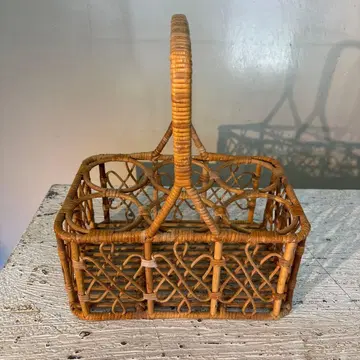 라탄 보틀 바스켓 보틀 케이스 앤티크