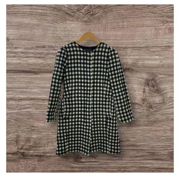 MACPHEE 체크 무늬 롱 코트 42