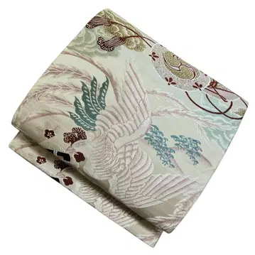 T10-6 마루오비 리버서블 레트로 순수 실크 기모노 오비 완성품