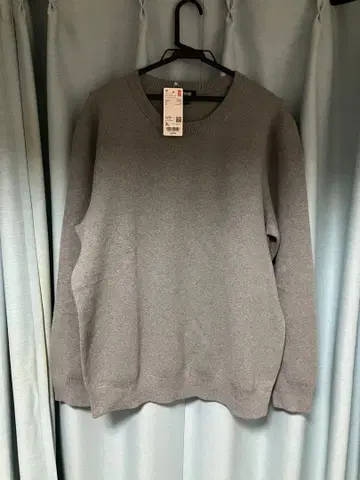 새상품 워셔블 스트레치 밀라노 리브 크루넥 스웨터 XL 그레이