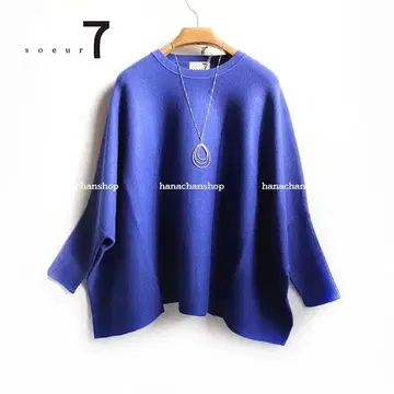 정가 15400엔 [새상품] 스콧 클럽 야마다야 래글런 돌먼 니트 블루