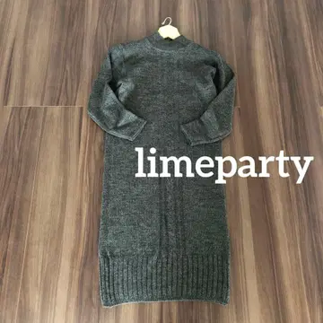 limeparty 다크 그레이 니트 원피스 일본제