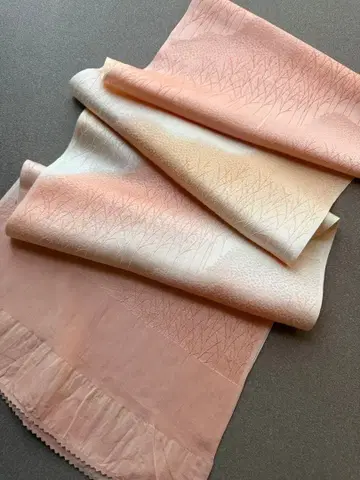 오비 장식 천 살몬 핑크 그라데이션