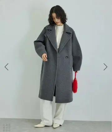 울 본딩 롱 코트