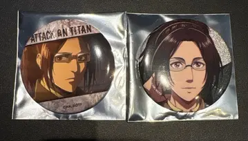 진격의 거인 한지 가라오케 철인 글리터 캔뱃지 캔뱃지 2점 세트