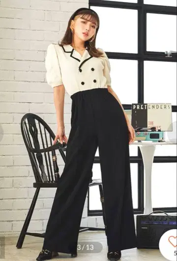 Darich 더블 버튼 올인원 반팔 프리 사이즈