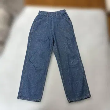 backers 다크 블루 하이웨스트 데님 S 사이즈 사이드 지퍼