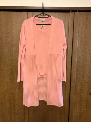 핑크 가디건 앙상블 세트