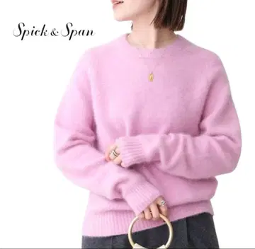 [ 컨디션 최상 ] spick & span 스픽 앤 스팬 라쿤 니트 핑크