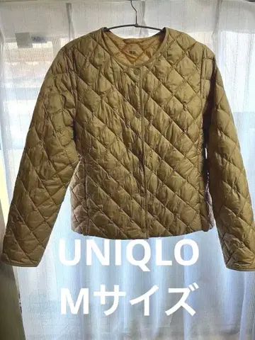 극극 새상품급 UNIQLO 퍼프 테크 퀼팅 자켓 카멜 M 사이즈