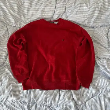 TOMMY HILFIGER 레드 맨투맨