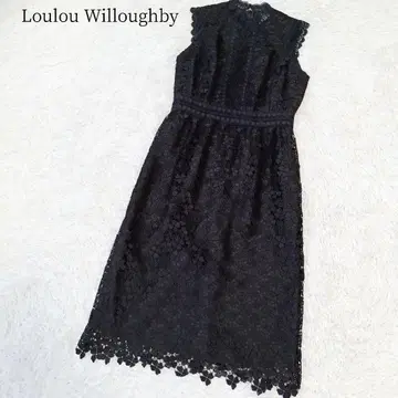 [ 룰루윌비 ] 클로버 케미컬 레이스 원피스 블랙 자수 고급