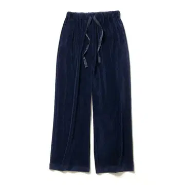 시마리 새틴 리본 라운지 팬츠 코듀로이 네이비