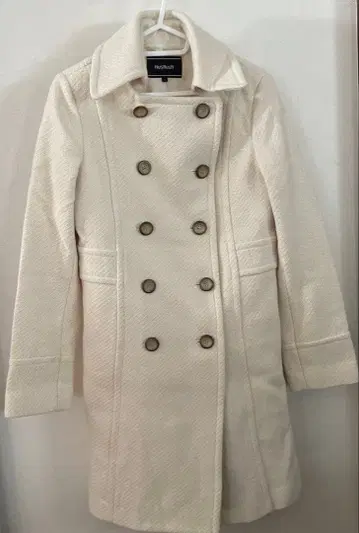 아이보리 화이트 코트 HusHusH